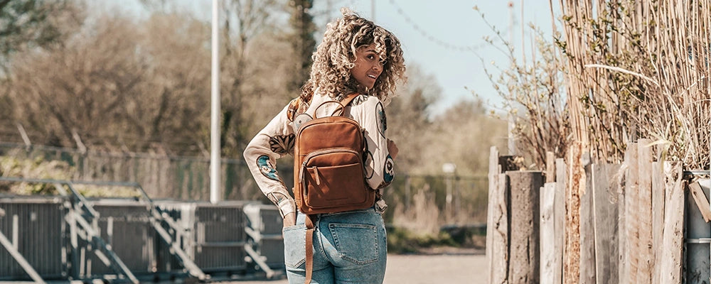 leather backpack for women