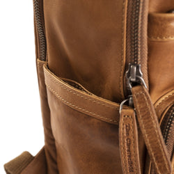 Leather Backpack Cognac Austin