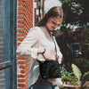 Leather Shoulder Bag Black River