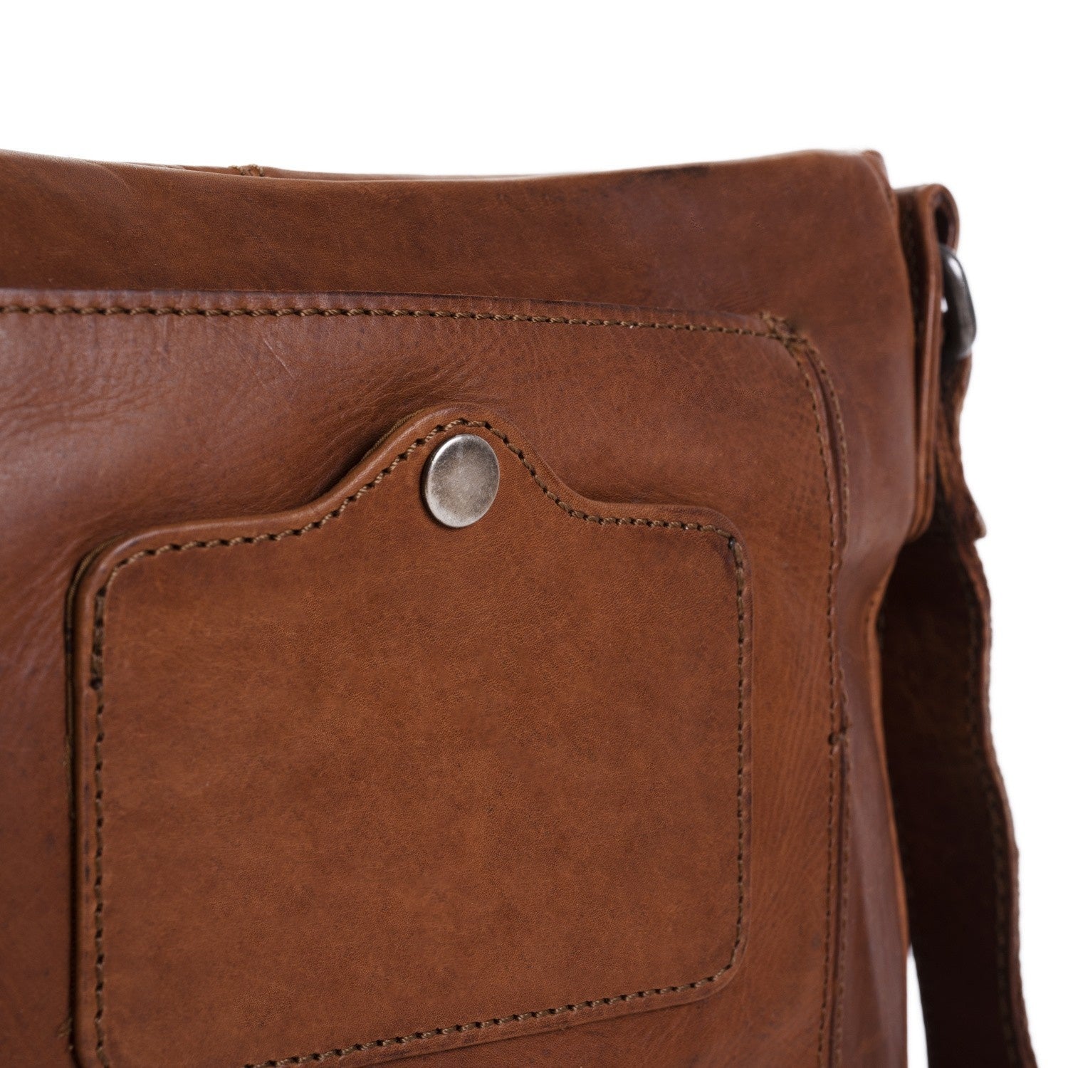 Leather Shoulder Bag Cognac Bodin