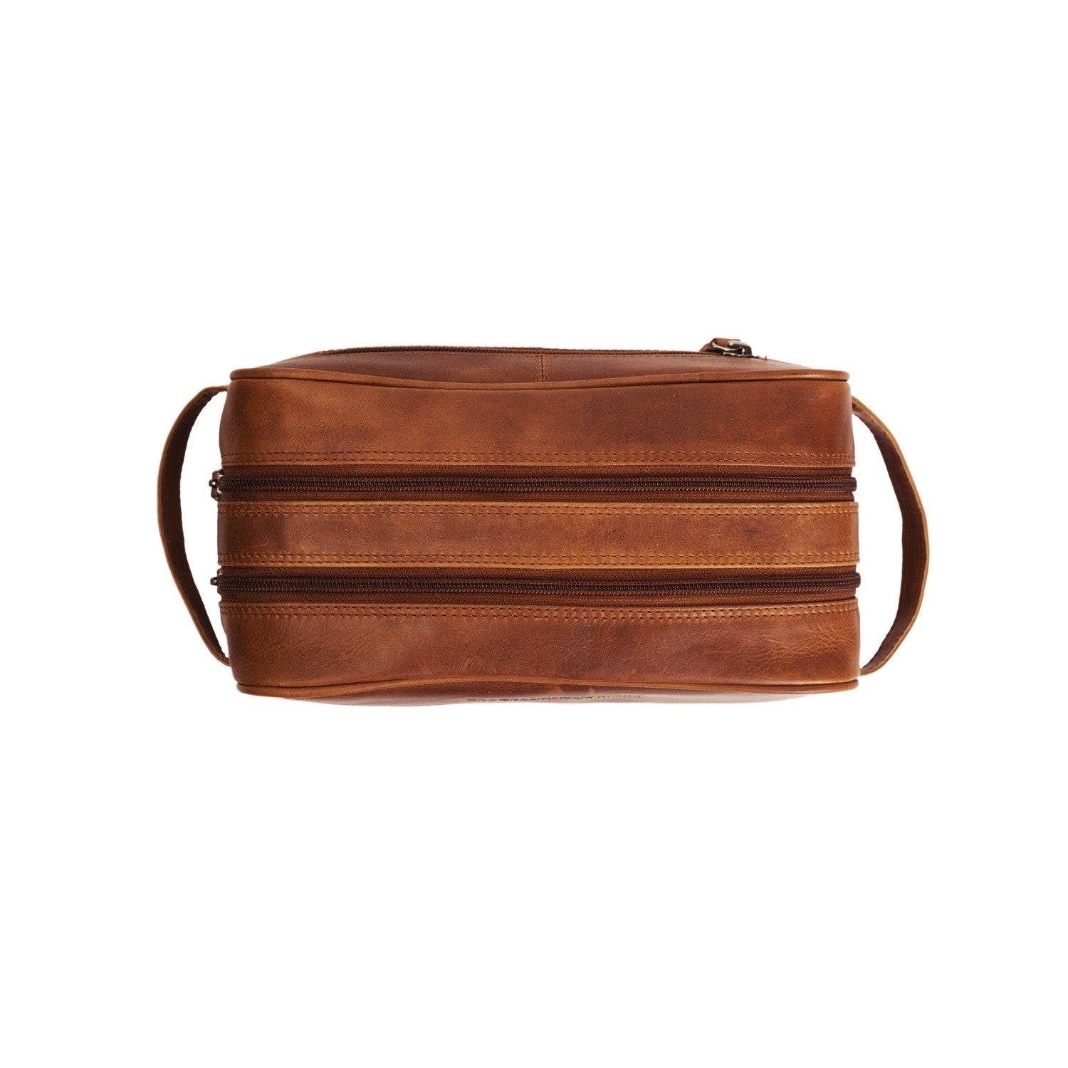 Leather Toiletry Bag Cognac Stacey