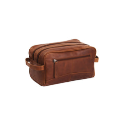 Leather Toiletry Bag Cognac Stacey