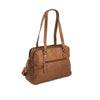 Leather Shoulder Bag Cognac Barcelona