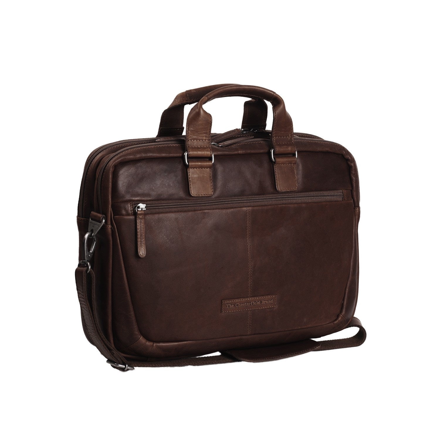 Leather Laptop Bag Brown Seth