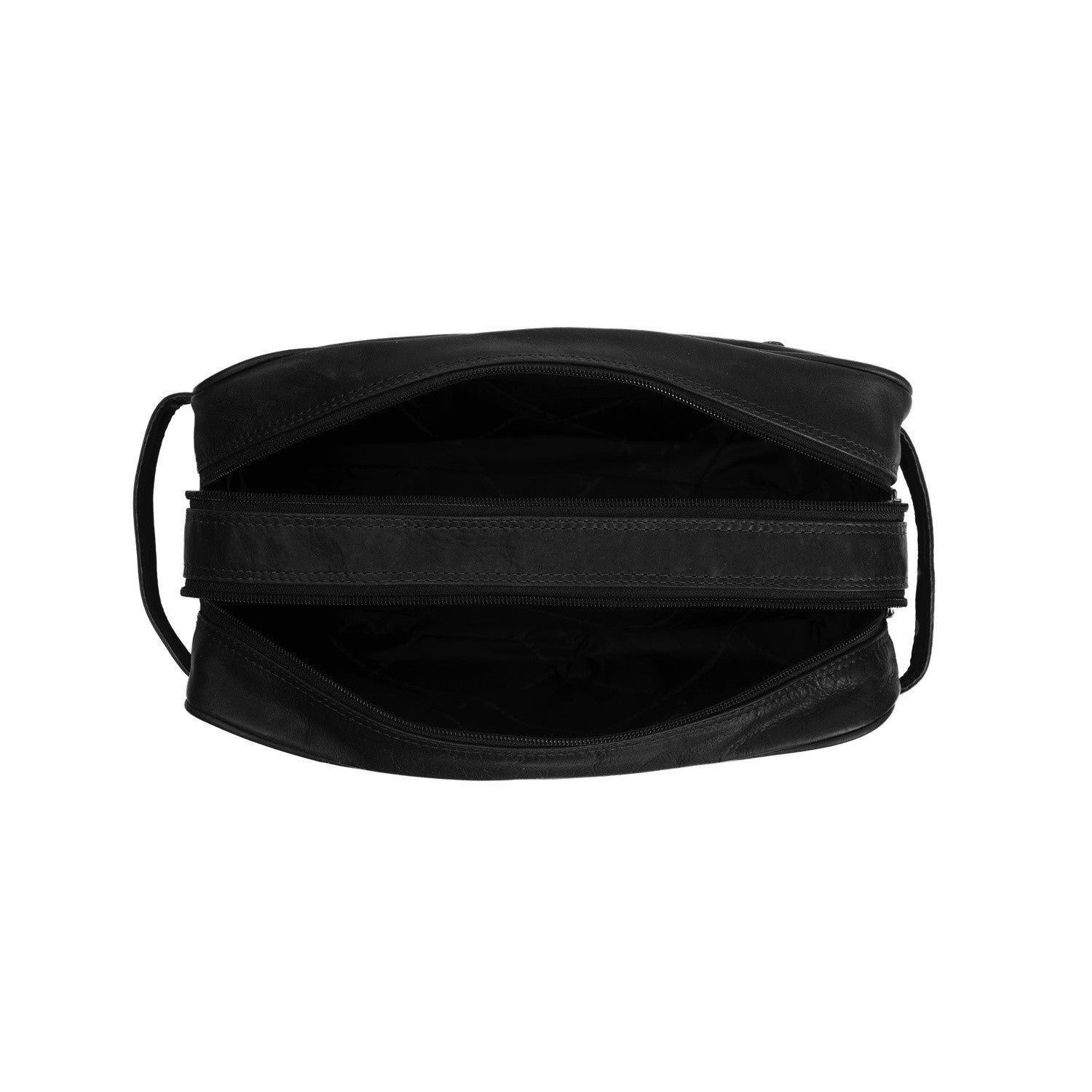 Leather Toiletry Bag Black Stefan