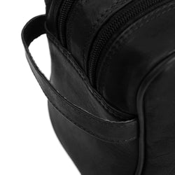 Leather Toiletry Bag Black Stefan