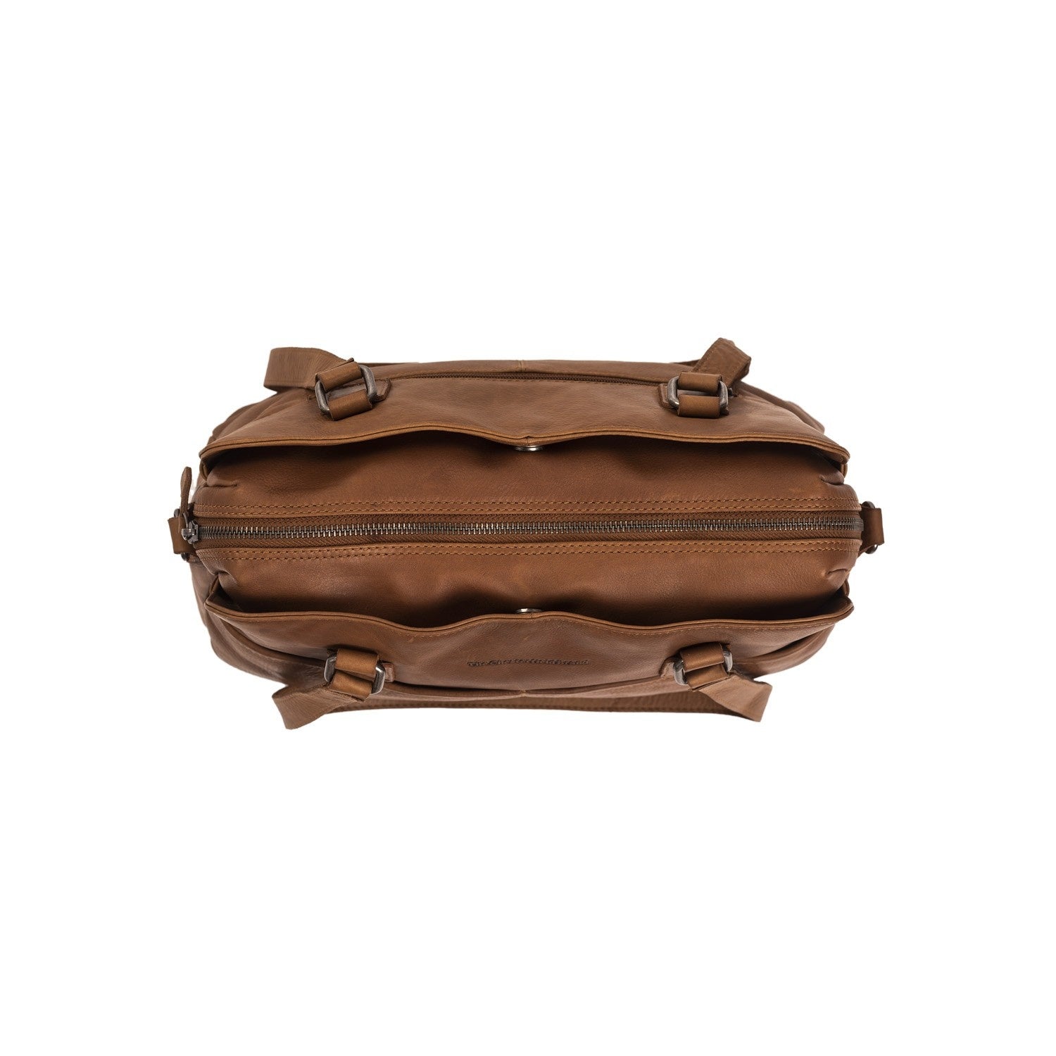 Leather Shoulder Bag Cognac Barcelona