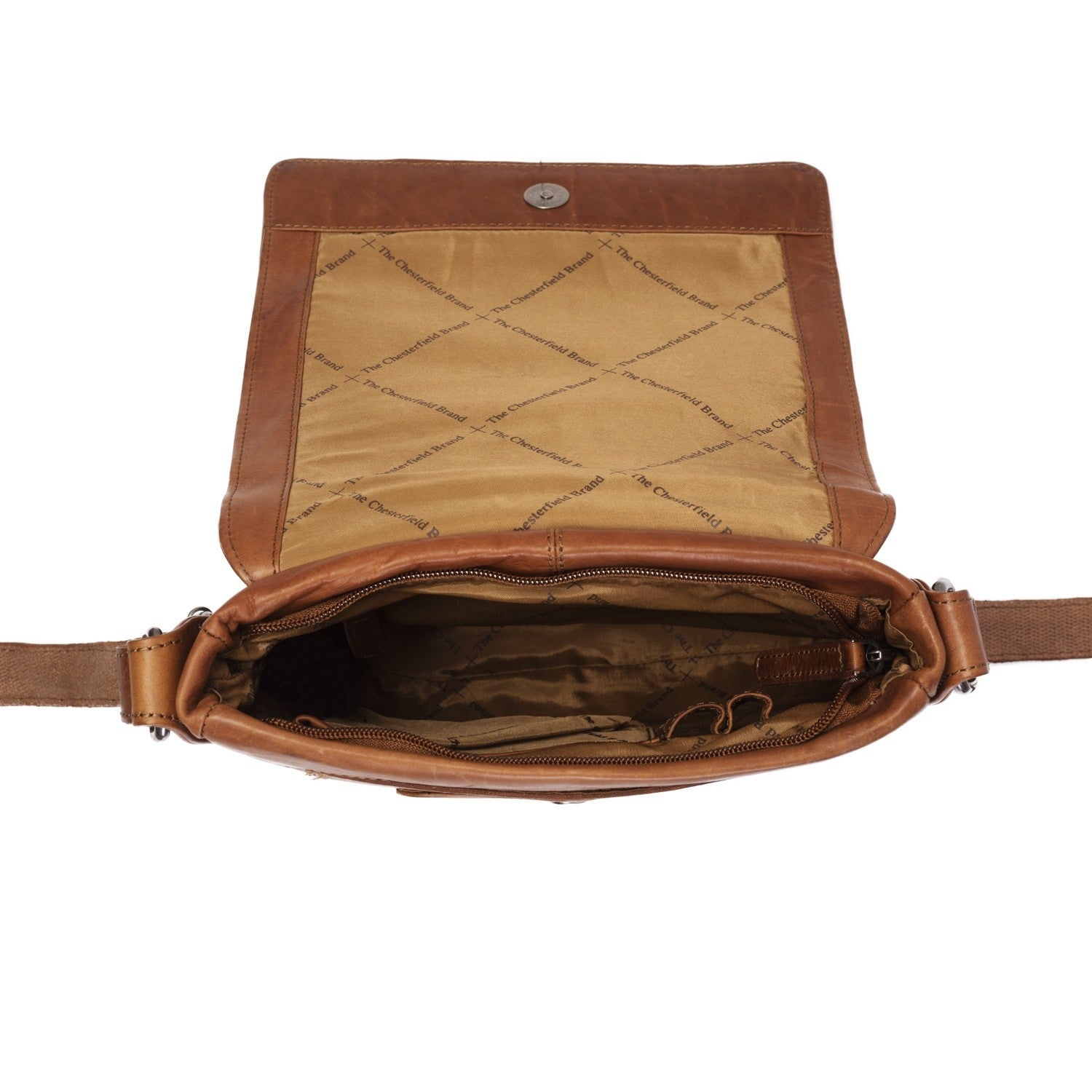 Leather Shoulder Bag Cognac Bodin