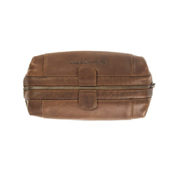 Leather Toiletry Bag Cognac Vince