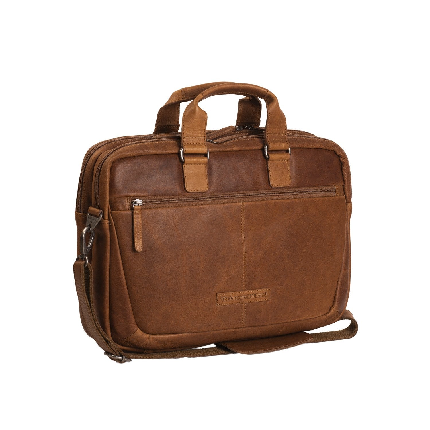 Leren Laptoptas Cognac Seth