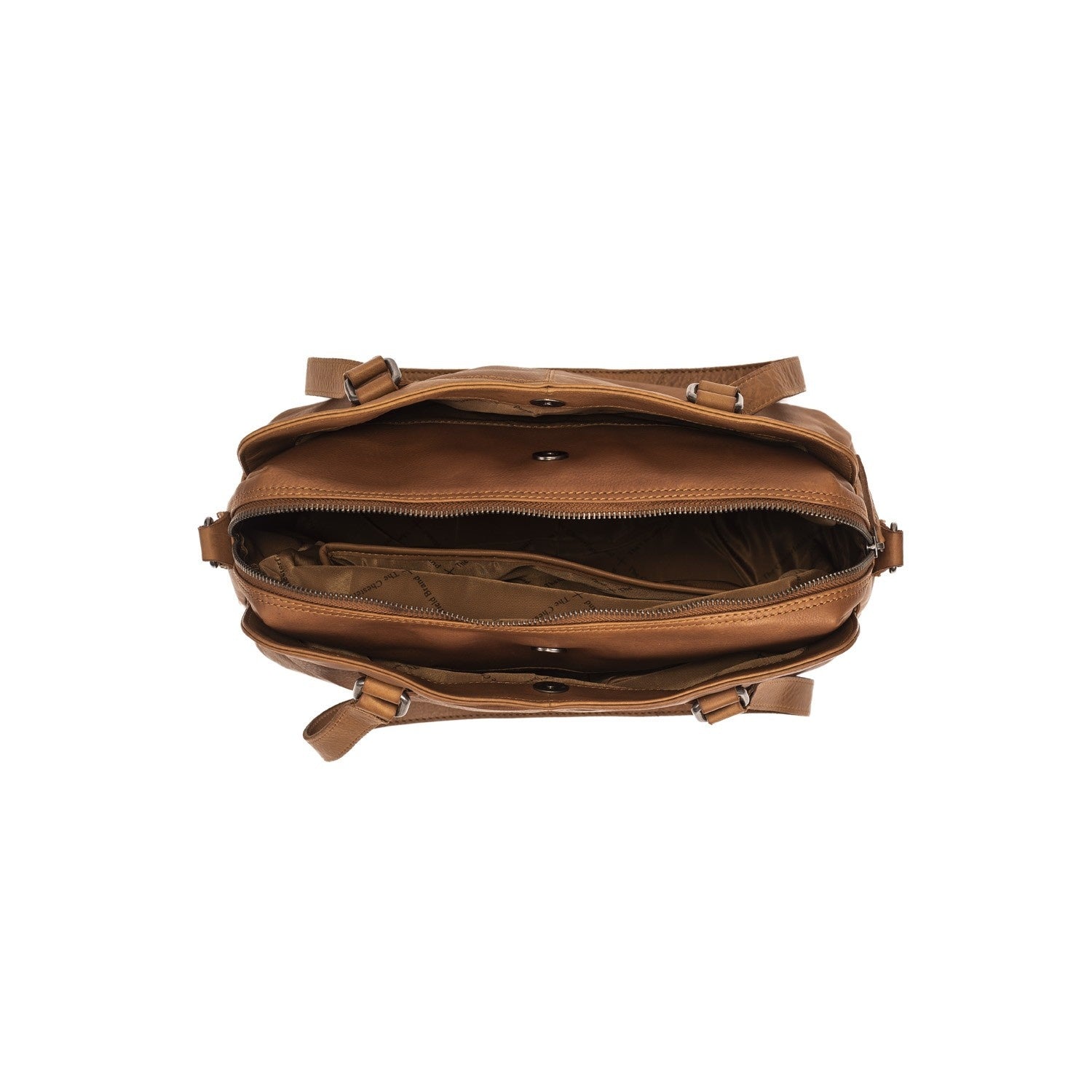 Leather Shoulder Bag Cognac Barcelona