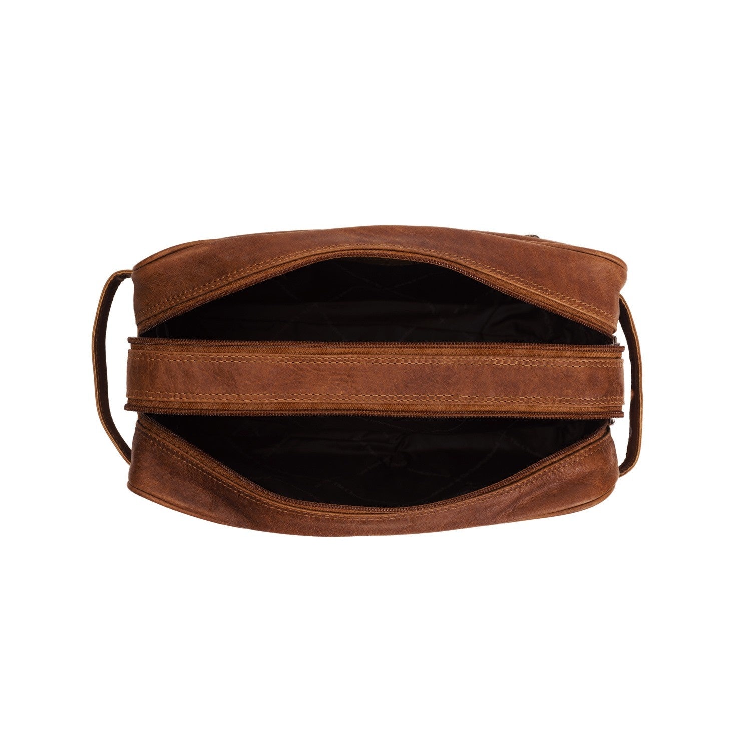 Leather Toiletry Bag Cognac Stefan