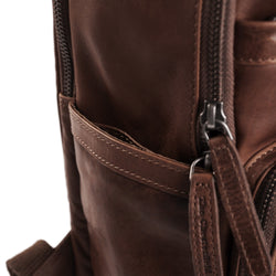 Leather Backpack Brown Austin