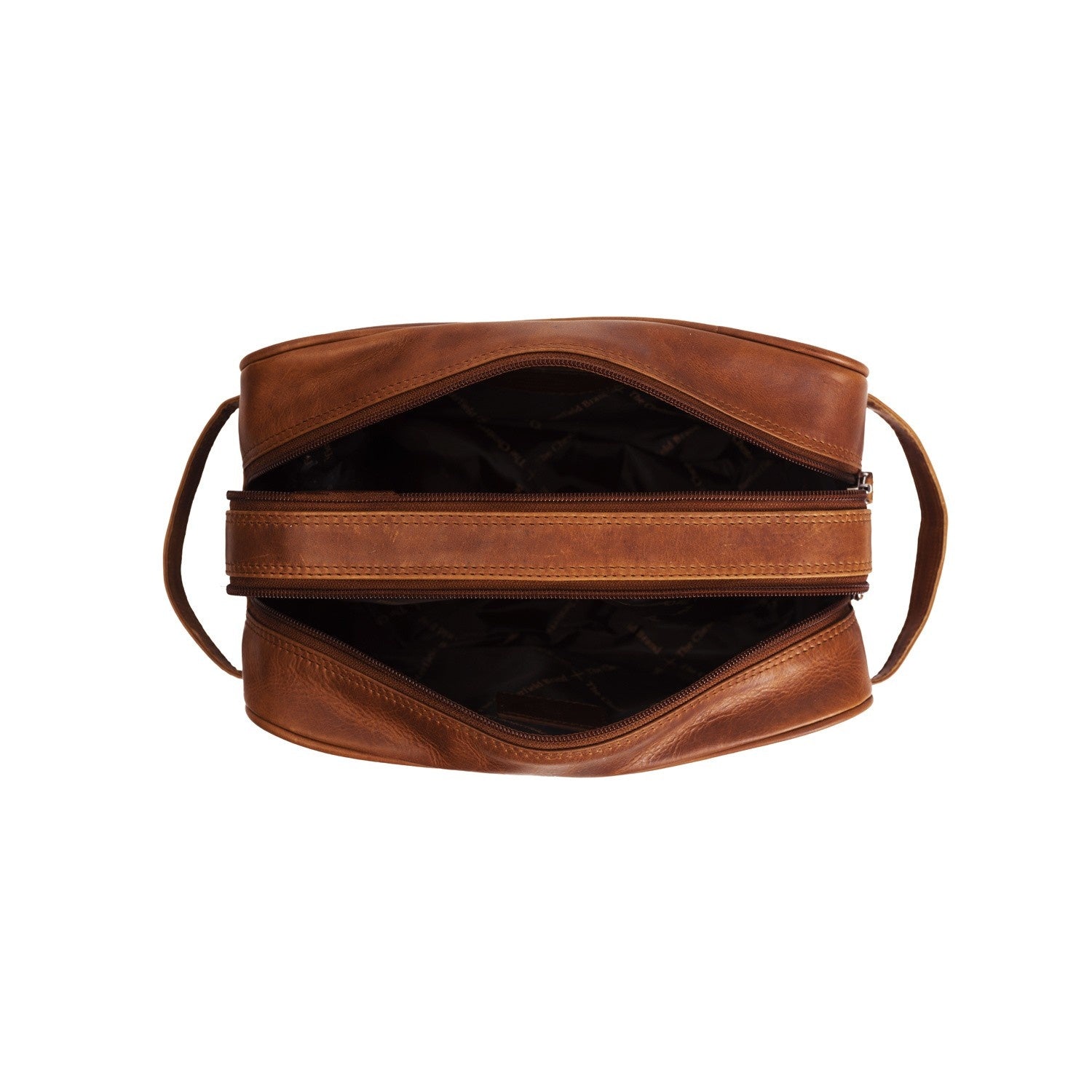 Leather Toiletry Bag Cognac Stacey