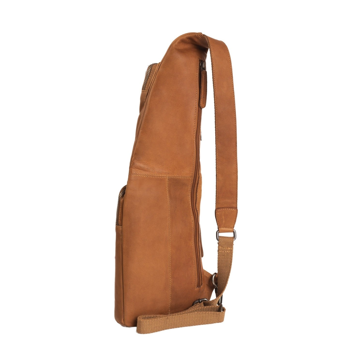 Leather Crossbody Bag Cognac Logan