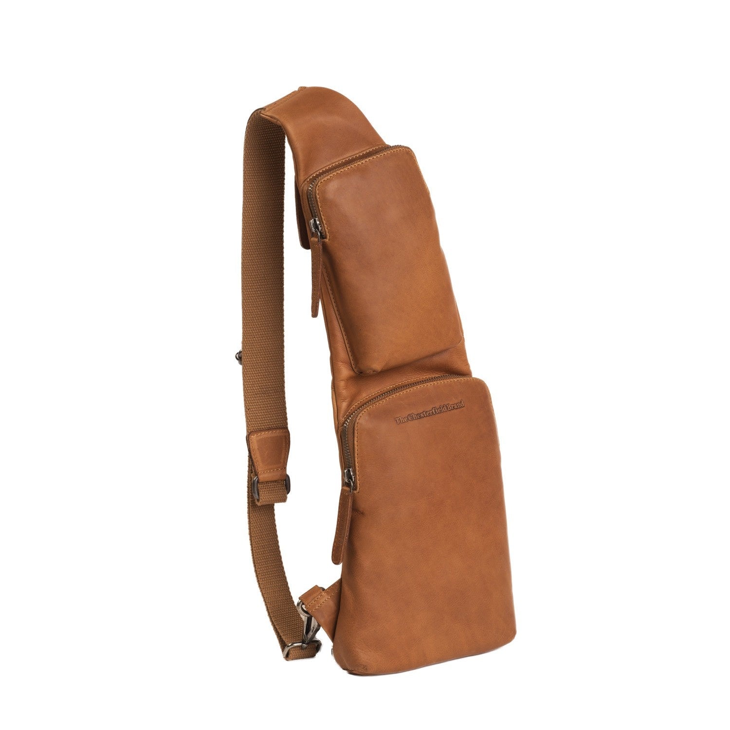 Leather Crossbody Bag Cognac Logan