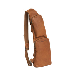 Leather Crossbody Bag Cognac Logan