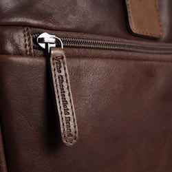 Leather Laptop Bag Brown Seth