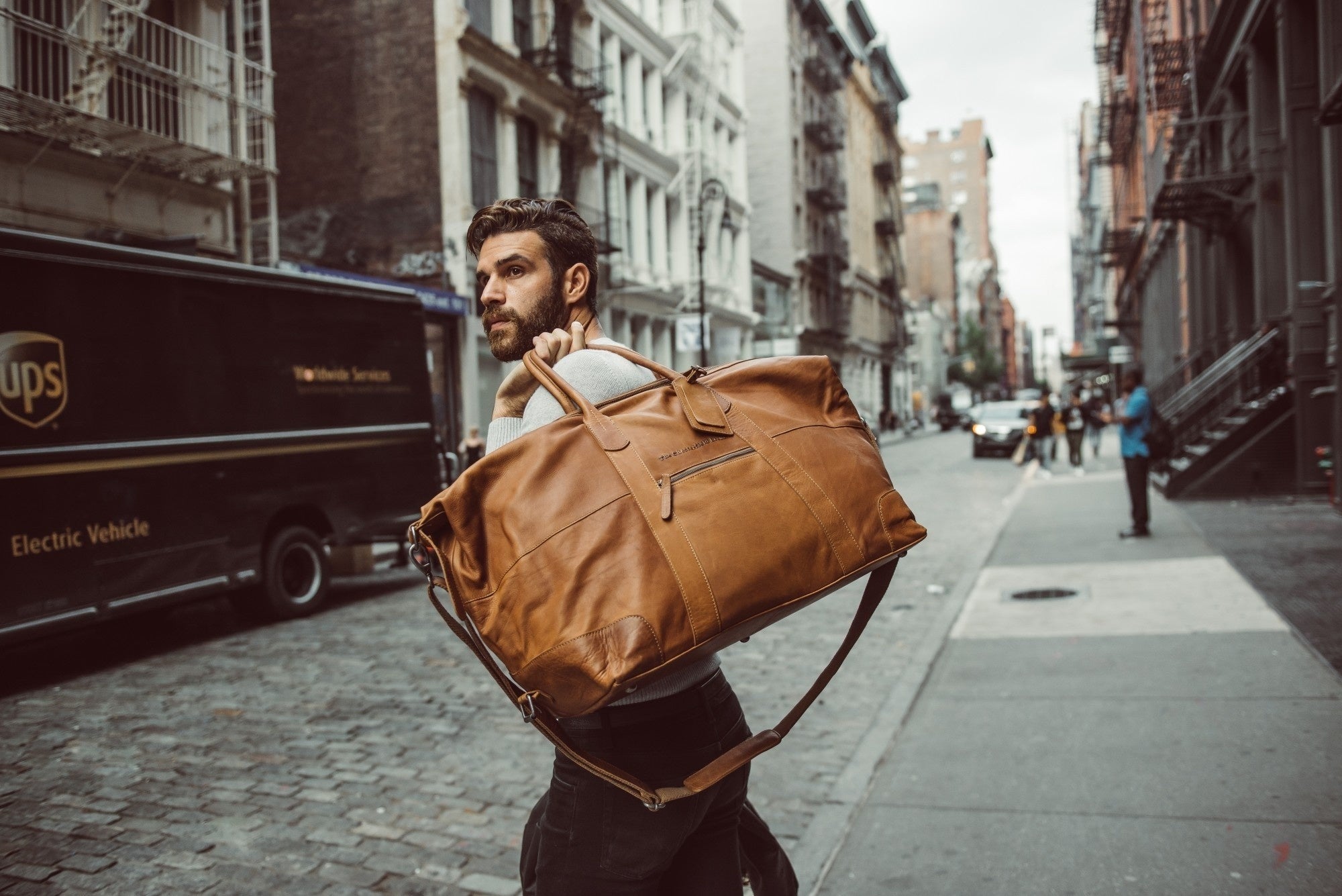 Leather Weekender Cognac Portsmouth