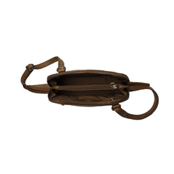 Leather Shoulder Bag Cognac River