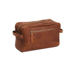 Leather Toiletry Bag Cognac Stefan