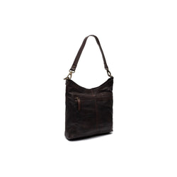 Leather Shoulder Bag Brown Tunis Black Label