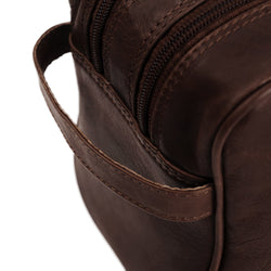 Leather Toiletry Bag Brown Stefan