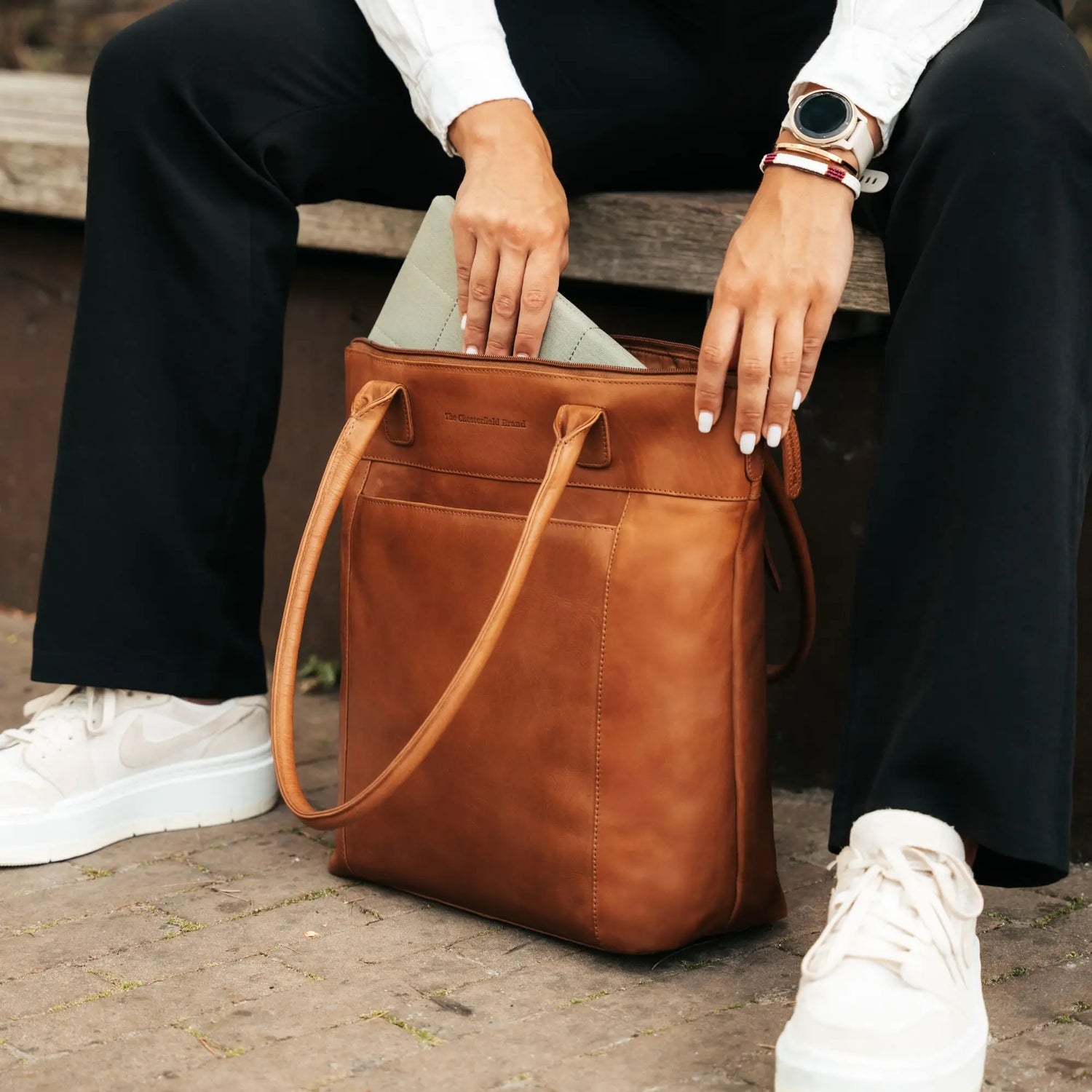 Leather Shopper Cognac Altona