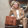 Sac à Bandoulière en Cuir Cognac Branson