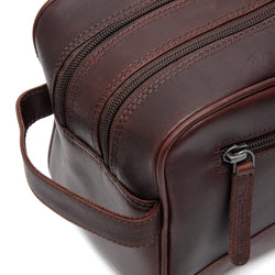 Leather Toiletry Bag Brown Stacey