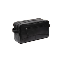 Trousse de Toilette en Cuir Noir Stefan