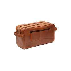 Trousse de Toilette en Cuir Cognac Stefan