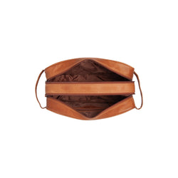 Trousse de Toilette en Cuir Cognac Stefan