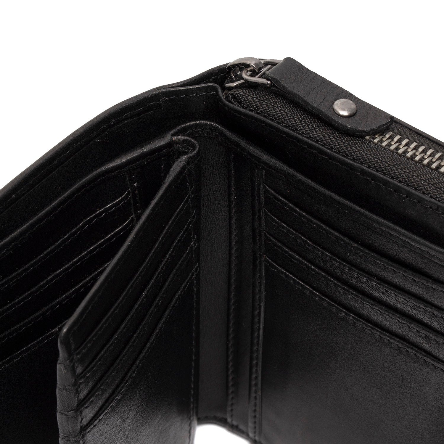 Leather Wallet Black Salviano