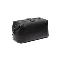 Trousse de Toilette en Cuir Noir Biassa