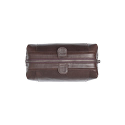 Leather Toiletry Bag Brown Biassa