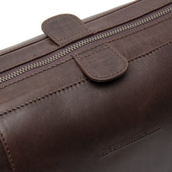 Leather Toiletry Bag Brown Biassa