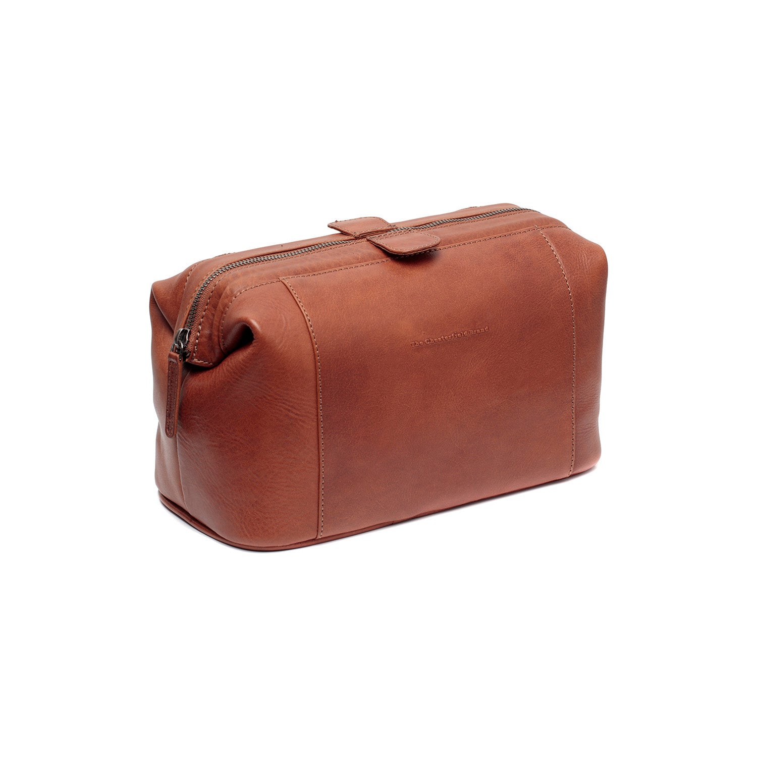 Trousse de Toilette en Cuir Cognac Biassa