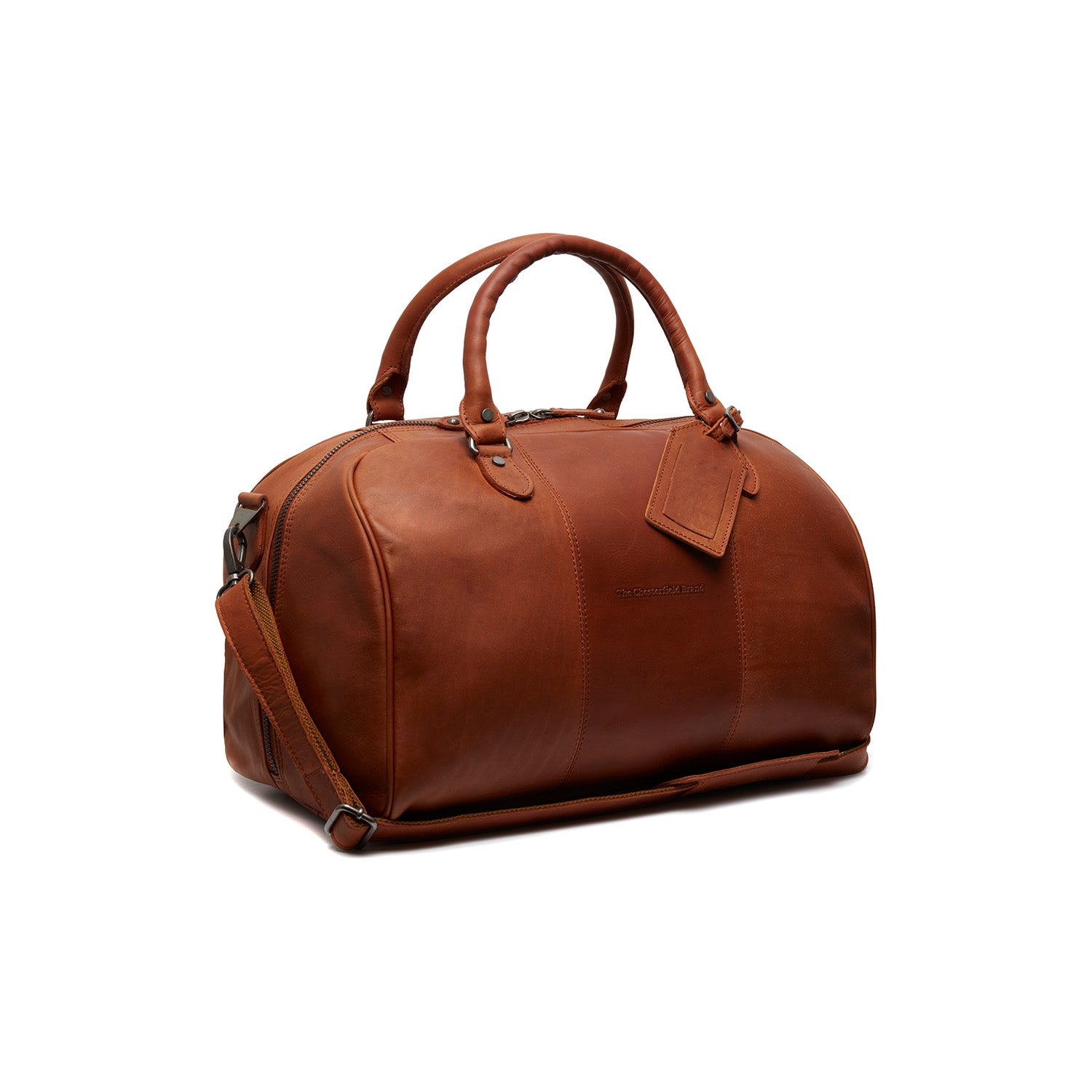 Leather Weekend Bag Cognac Liam