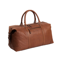 Leather Weekend Bag Cognac Caleb