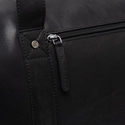 Leather Weekend Bag Black Conor