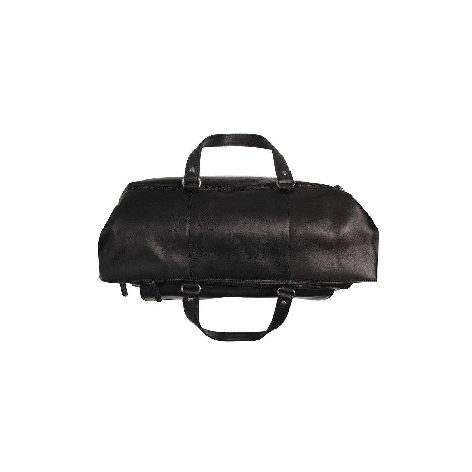 Leather Weekend Bag Black Lazio