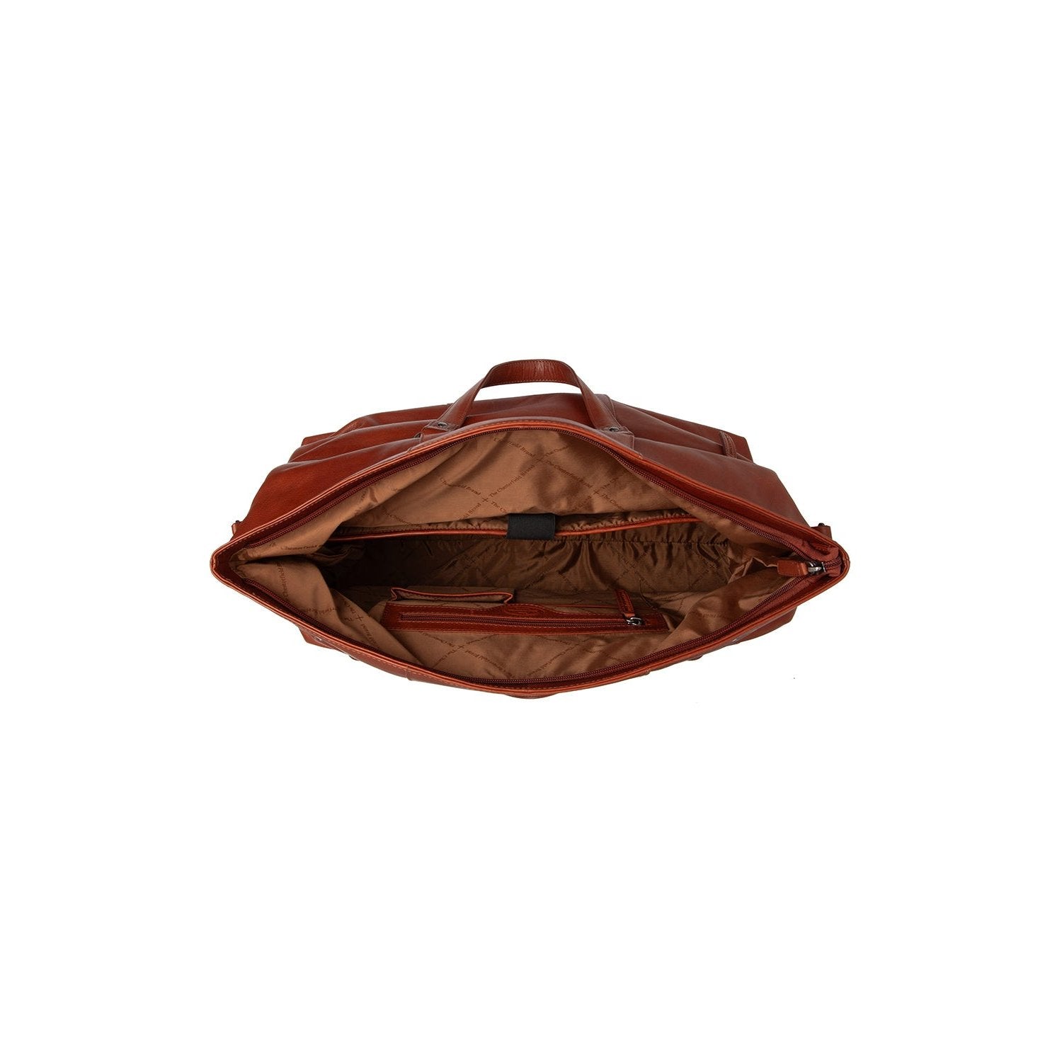 Leather Weekend Bag Cognac Lazio