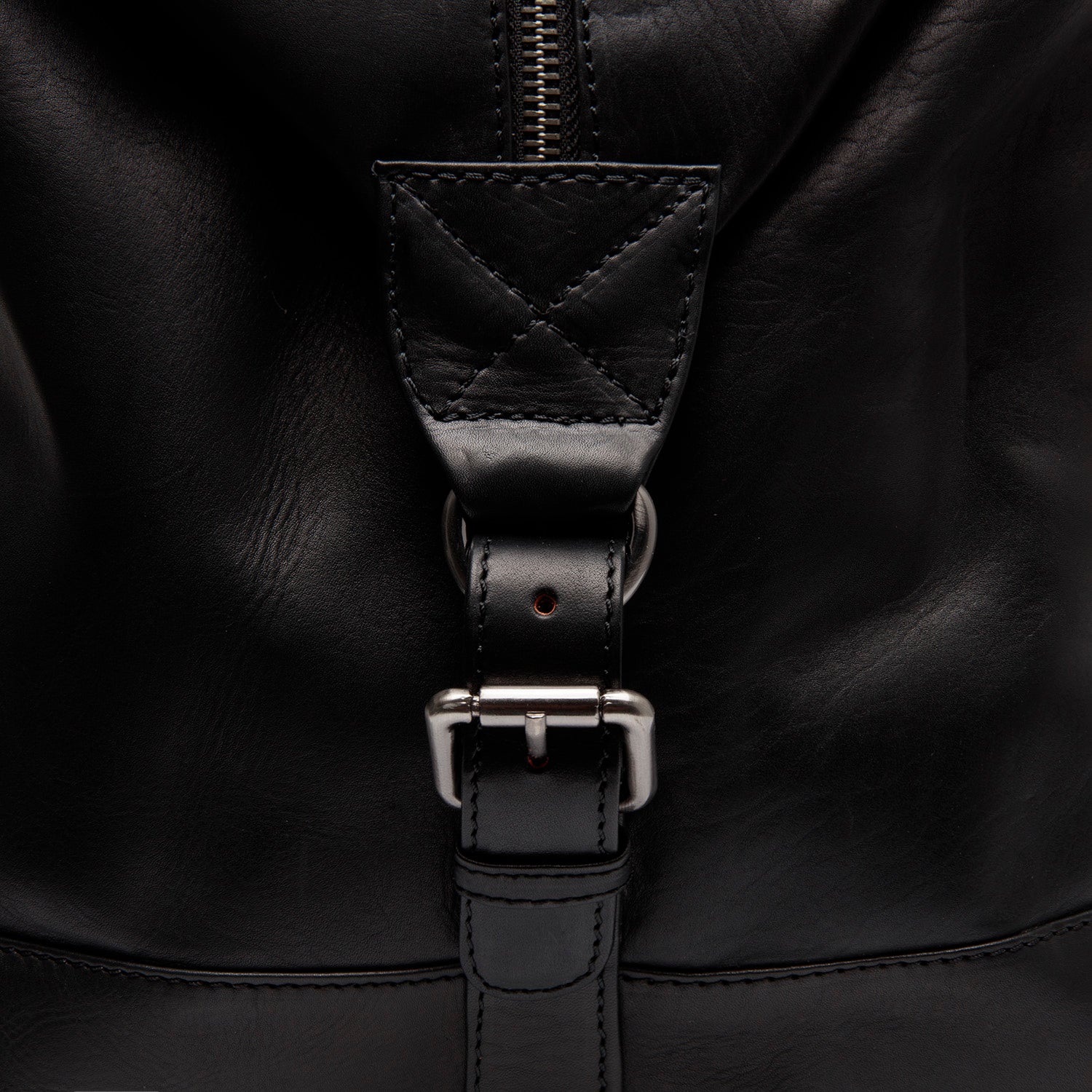 Leather Weekend Bag Black Cavoli