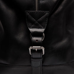 Leather Weekend Bag Black Cavoli