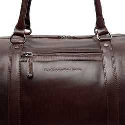 Leather Weekend Bag Brown Cavoli