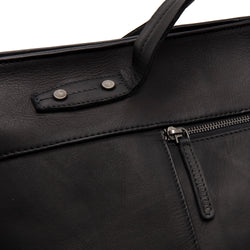 Leather Weekend Bag Black Mark