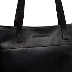 Lederne Shopper Schwarz Nola