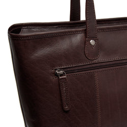 Leather Shopper Brown Astano