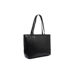 Leather Shopper Black Ferrera